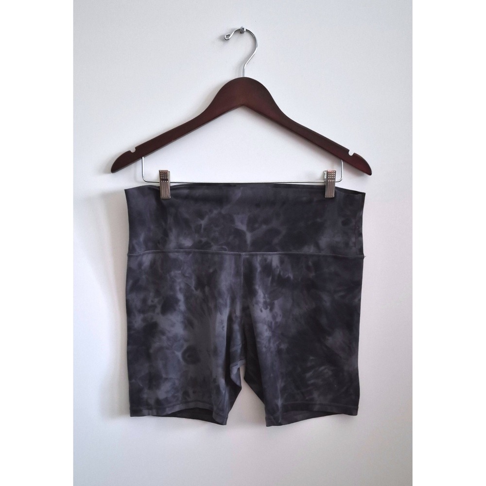 Lululemon Align Short 14 Grey Diamond Dye Excellent 6" High Rise Nulu Biker